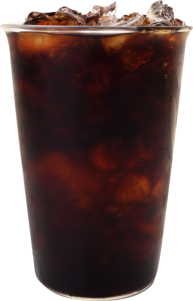 Glass of Iced Black Coffee Cutout